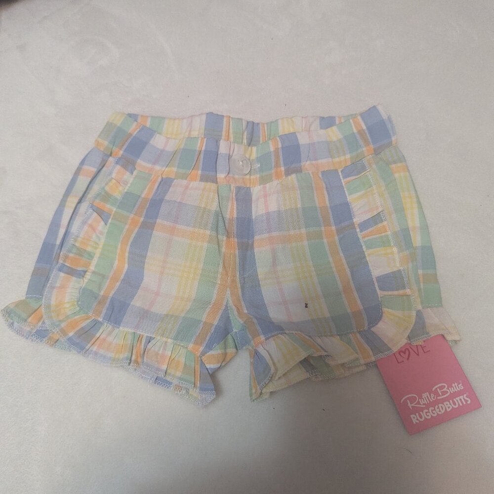 12-18 months ruffle butt plaid shorts